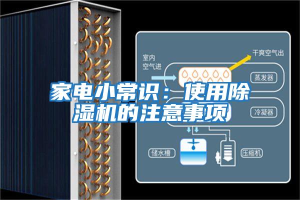 家電小常識:使用除濕機的注意事項