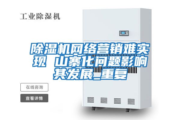 除濕機網絡營銷難實現 山寨化問題影響其發展_重復